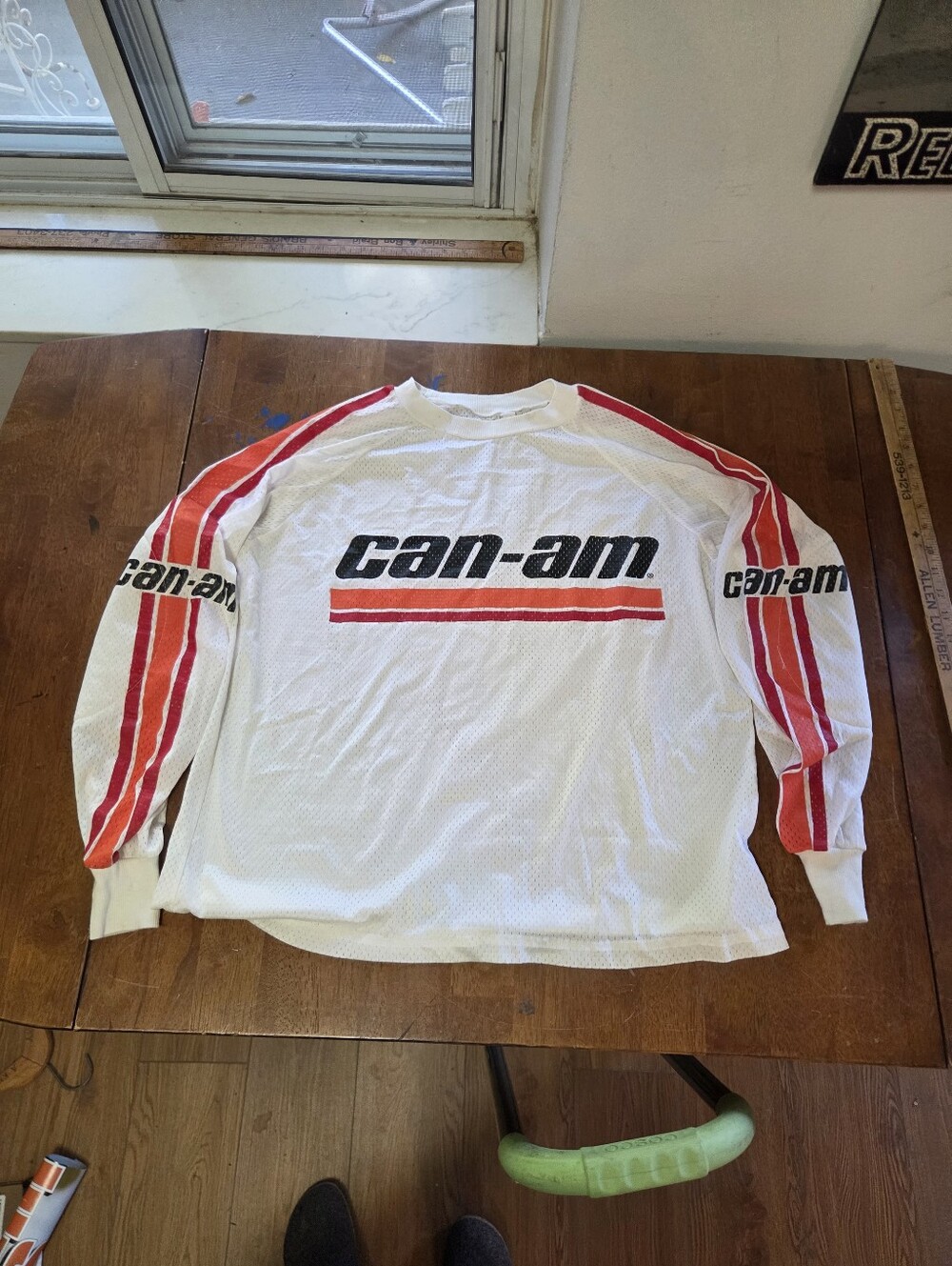Vintage 70s Can-Am Motorcycles Motocross Jersey Mesh Padded Dan-Jac Large